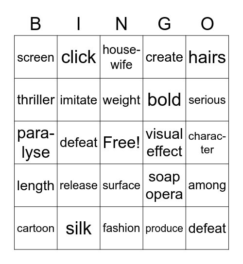 5a L 29-31 Bingo Card