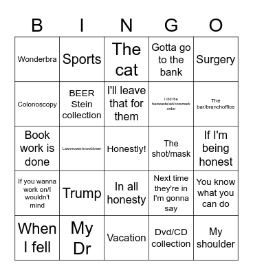 Craigslist Bingo Card