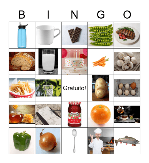 Il cibo Bingo Card