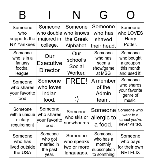 Morning Bingo #2 Bingo Card