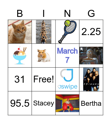 Jenna's Getting Married!! Bingo Card