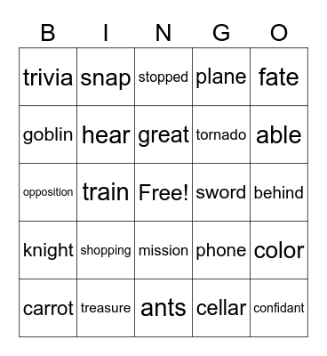 Bingo Card