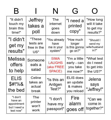 Fairmont Fun! Bingo Card