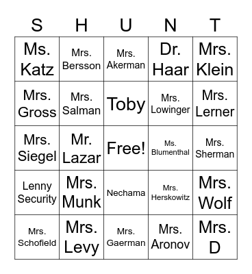 REVEAL Your HIDDEN Faculty! Bingo Card