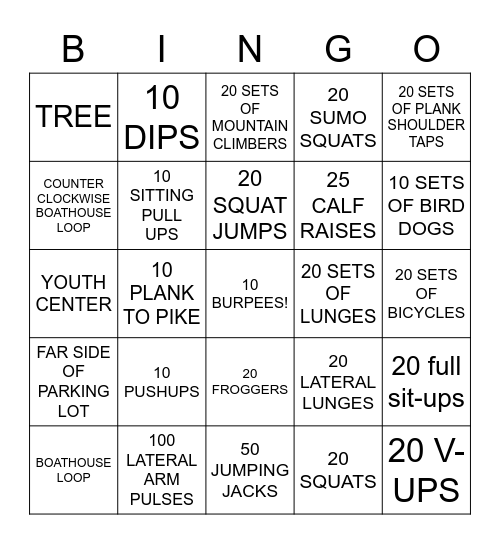 NP OAKLAND Bingo Card