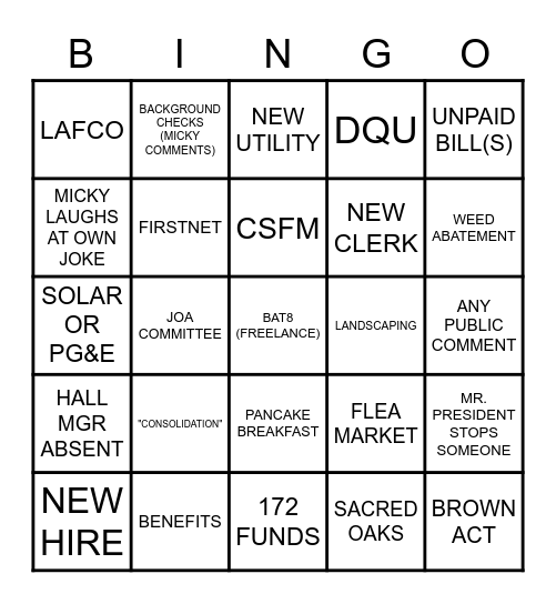 OPERATION BEASTMASTER Bingo Card