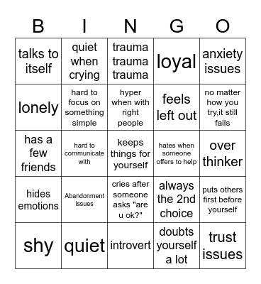 Jami kinnie Bingo! Bingo Card