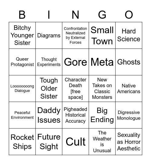 Parker Mumford Bingo Card