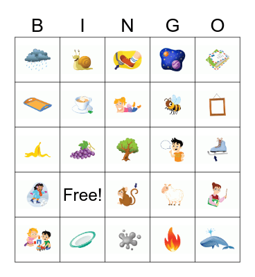 Phonics Bingo Card