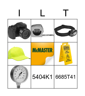 McMaster Product Bingo- with Part Numbers Bingo Card