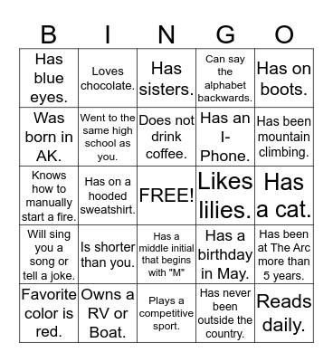 DSP Quarterly Networking Get-Together Bingo Card