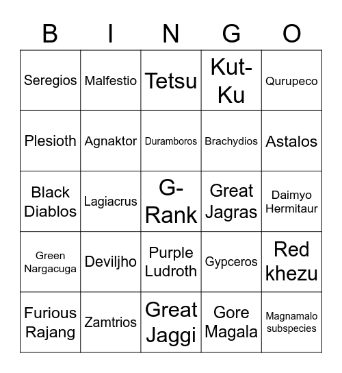 Big friends Bingo Card