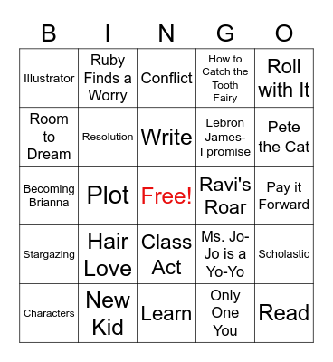 Book Bingo Card