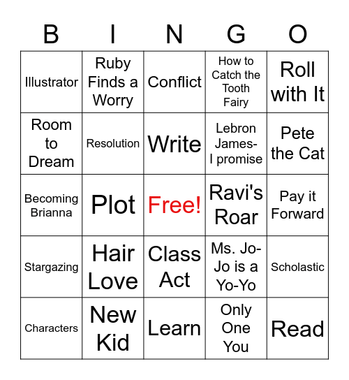 Book Bingo Card