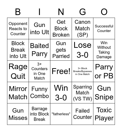 n the jojo game Whitesnake Board Bingo Card