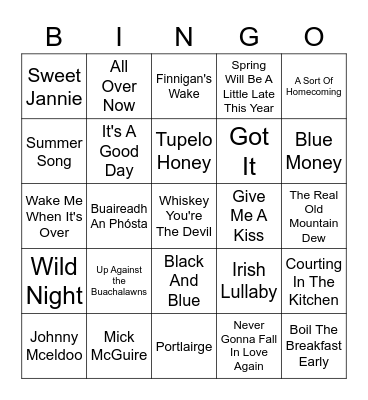 Vinyl Bingo - St. Patrick's Edition Bingo Card