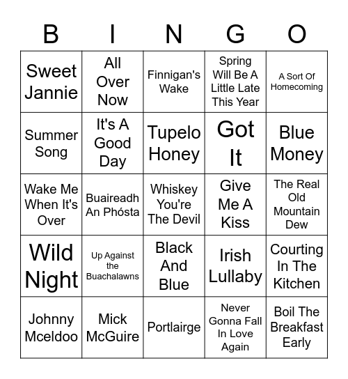 Vinyl Bingo - St. Patrick's Edition Bingo Card