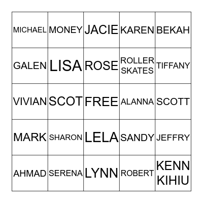 WHO OR WHAT IS IT? Bingo Card