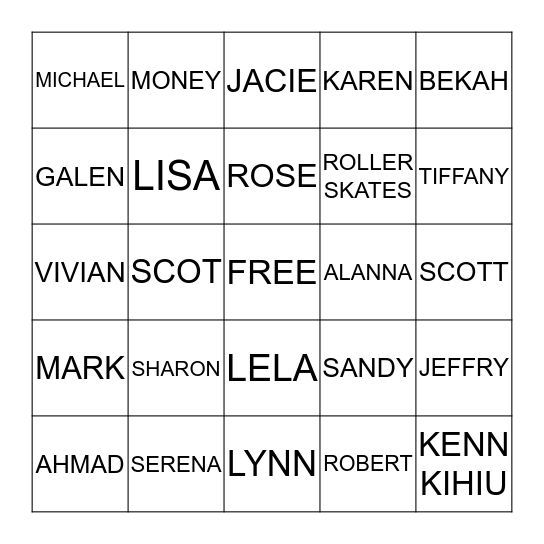 WHO OR WHAT IS IT? Bingo Card