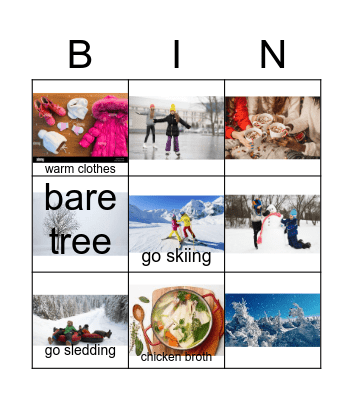 Winter Bingo Card