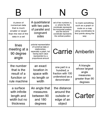 Vocab week 5 Bingo Card