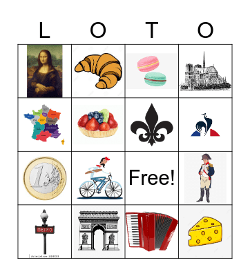 FRENCH LOTO Bingo Card