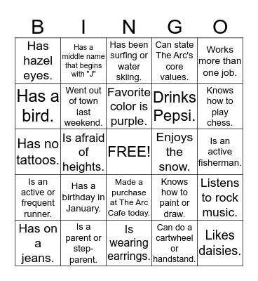 DSP Quarterly Networking Get-Together Bingo Card