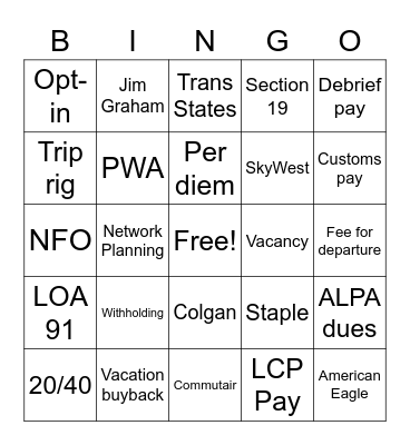 OAWTCL Bingo Card