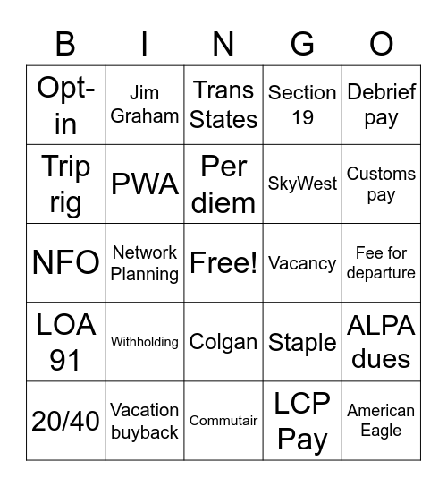 OAWTCL Bingo Card