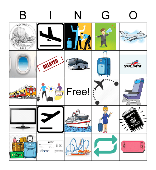 Unit 3 Travel Vocab Bingo Card