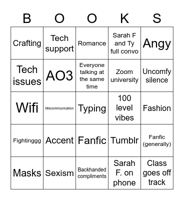 The gang goes to the desert Bingo Card