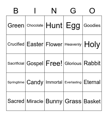 EASTER BINGO Card