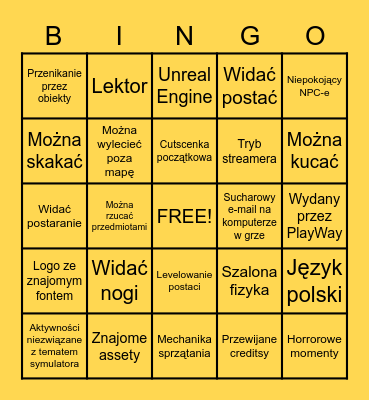 Symulawtorkowe bingo! Bingo Card