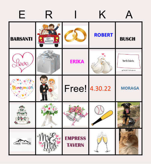 BRIDAL SHOWER BINGO Card