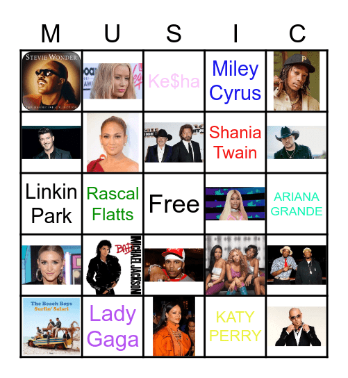 Music Bingo Card