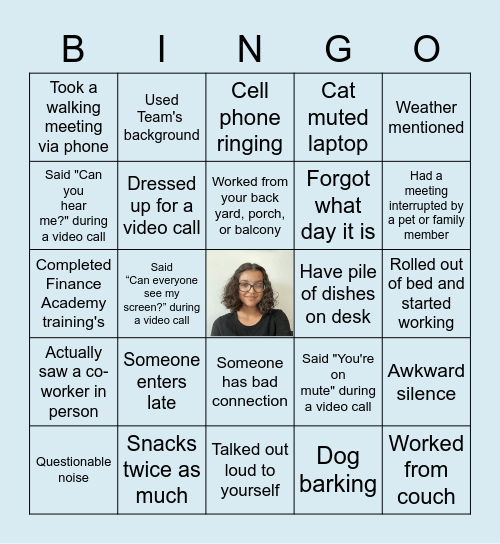 Emma's Virtual Farewell Party Bingo Card