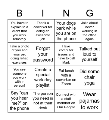 Remote Bingo Card