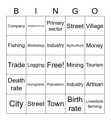 Unit 3 Bingo Card