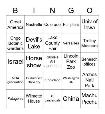 Birthday Bingo Card