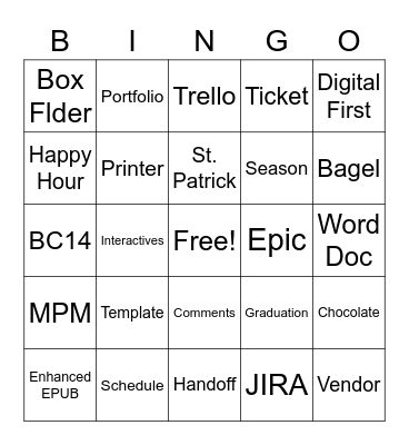 New Workflows Bingo Card