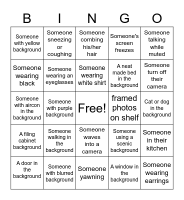 I SPY Bingo Card
