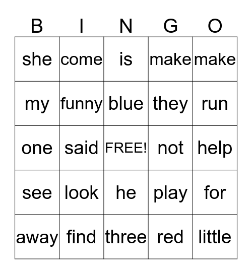 Bingo Card