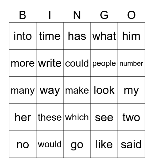Bingo Card