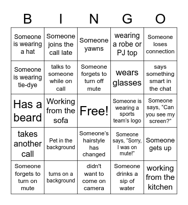 Remote Bingo Ice Breaker Bingo Card