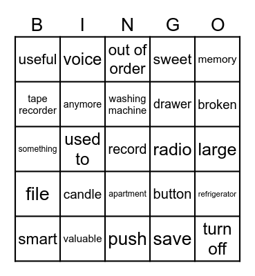 G8 L2 Vocab Bingo Card