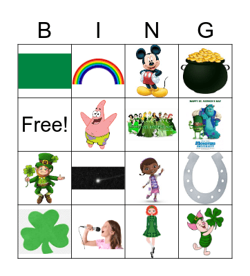 St. Patrick's Day Bingo Card