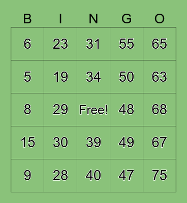 ST. PATRICK'S BINGO BANTER Bingo Card