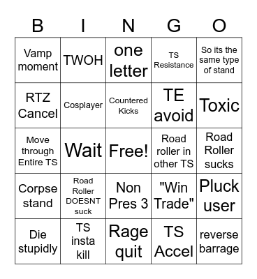 TW Bingo Card