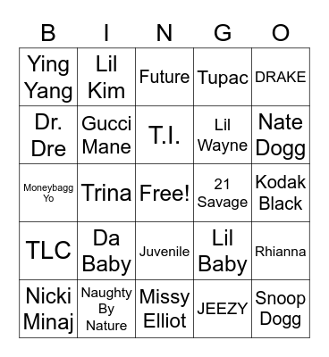 Trap Bingo Card Bingo Card