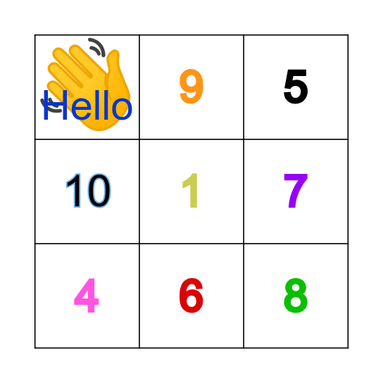 MINI BINGO🥳 Bingo Card